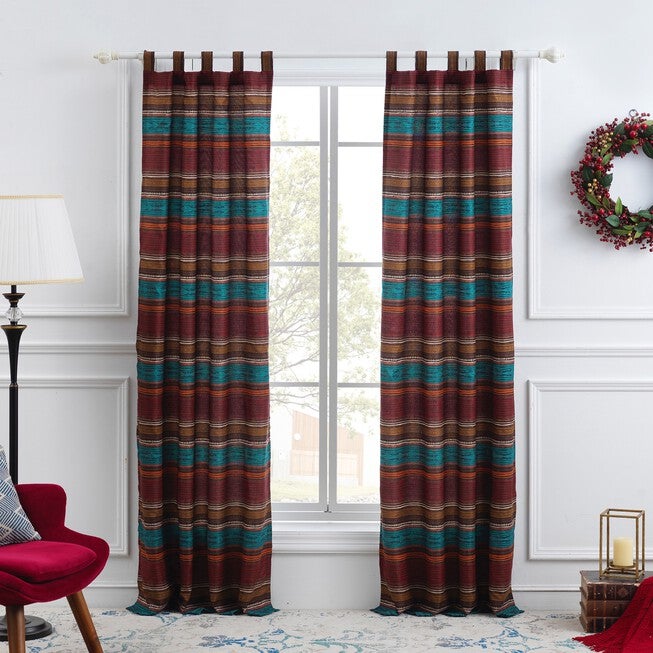 Tucson Coffee Curtain Panel Pair , COFFEE, hi-res image number null