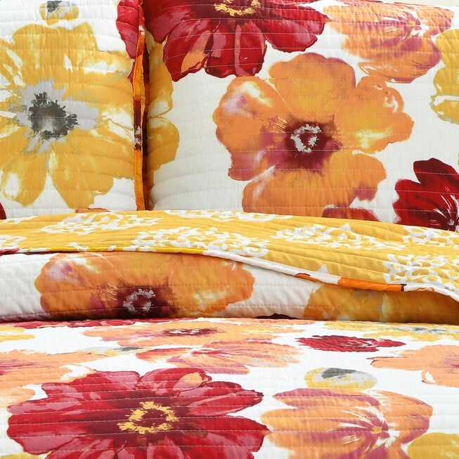 Lush Décor Leah Quilt Blue 3Pc Set, , alternate image number 22