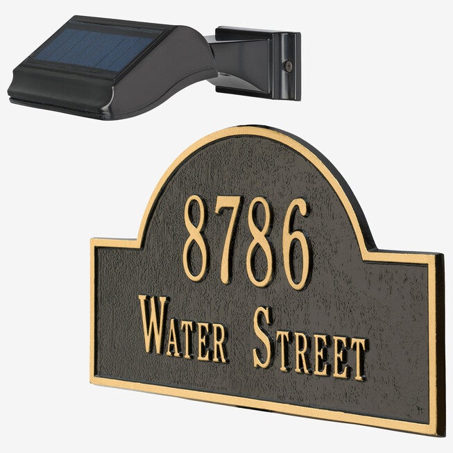 Illuminator Solar Address Lamp , BLACK, hi-res image number 0