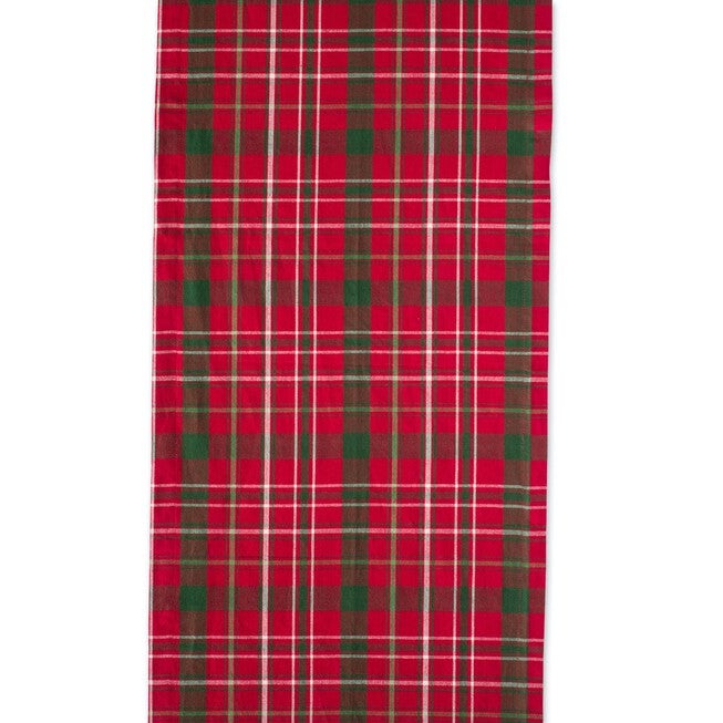 Tartan Holly Plaid Table Runner 14x108, , alternate image number null