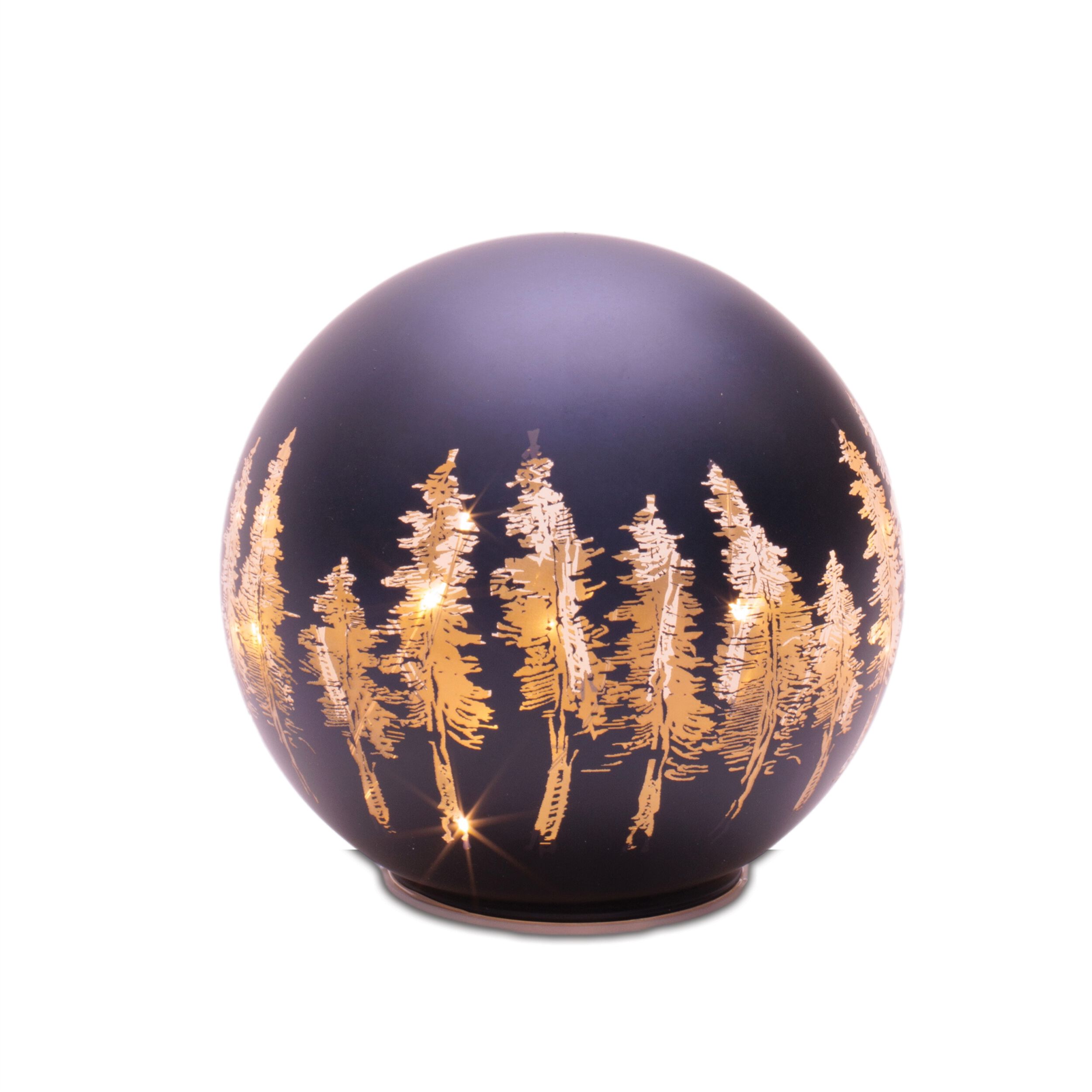 LED Frosted Pine Tree Globe (Set of 2), BLUE, alternate image number 4