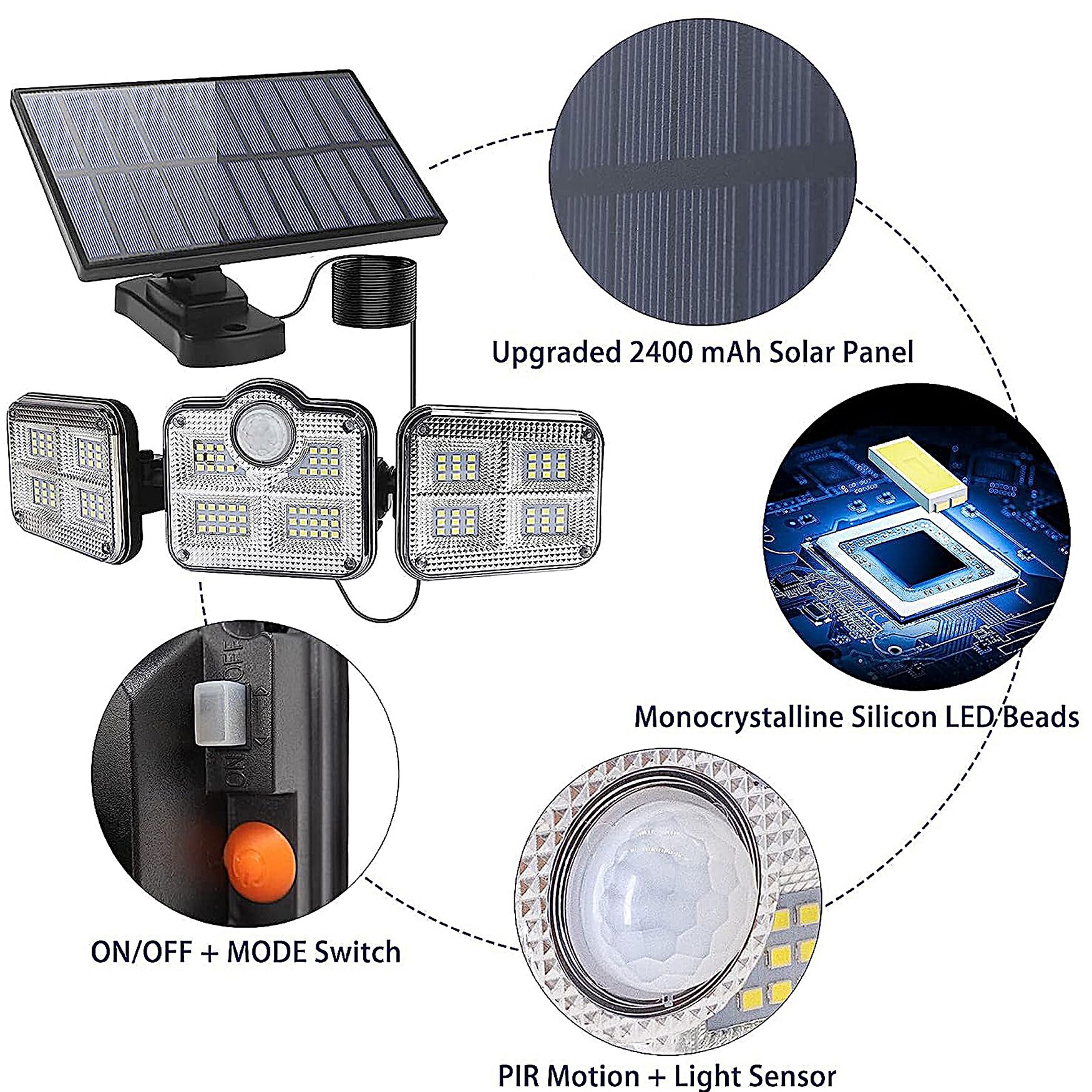 Super Solar Powered Light Trio Solar Light, , on-hover image number 1