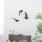 Set Of 3 Brown Resin Farmhouse Birds Wall Décor, , alternate image number null