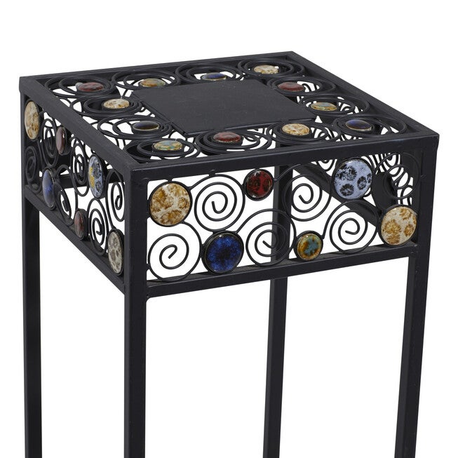 Set Of 3 Black Metal Traditional Plantstand, , alternate image number 7