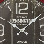 Round Red Wood Kensington Station Wall Clock, , alternate image number null