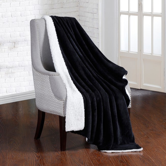Soft Sherpa Reversible 15lb Weighted Blanket with Washable Cover , , alternate image number 3