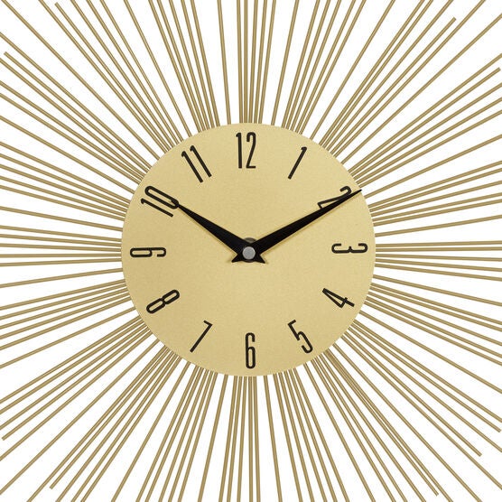 Gold Metal Contemporary Wall Clock, , alternate image number null