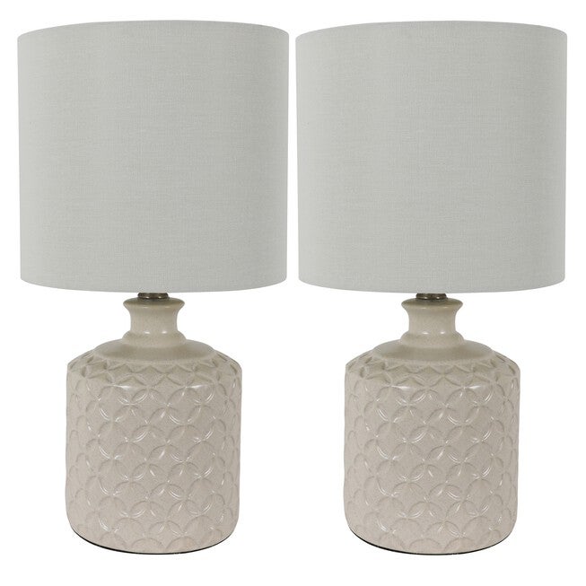 Ivory Ceramic 2-Pack LED Table Lamps, IVORY, hi-res image number null
