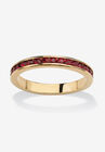 Yellow Gold Plated Simulated Birthstone Eternity Ring, JANUARY, hi-res image number null