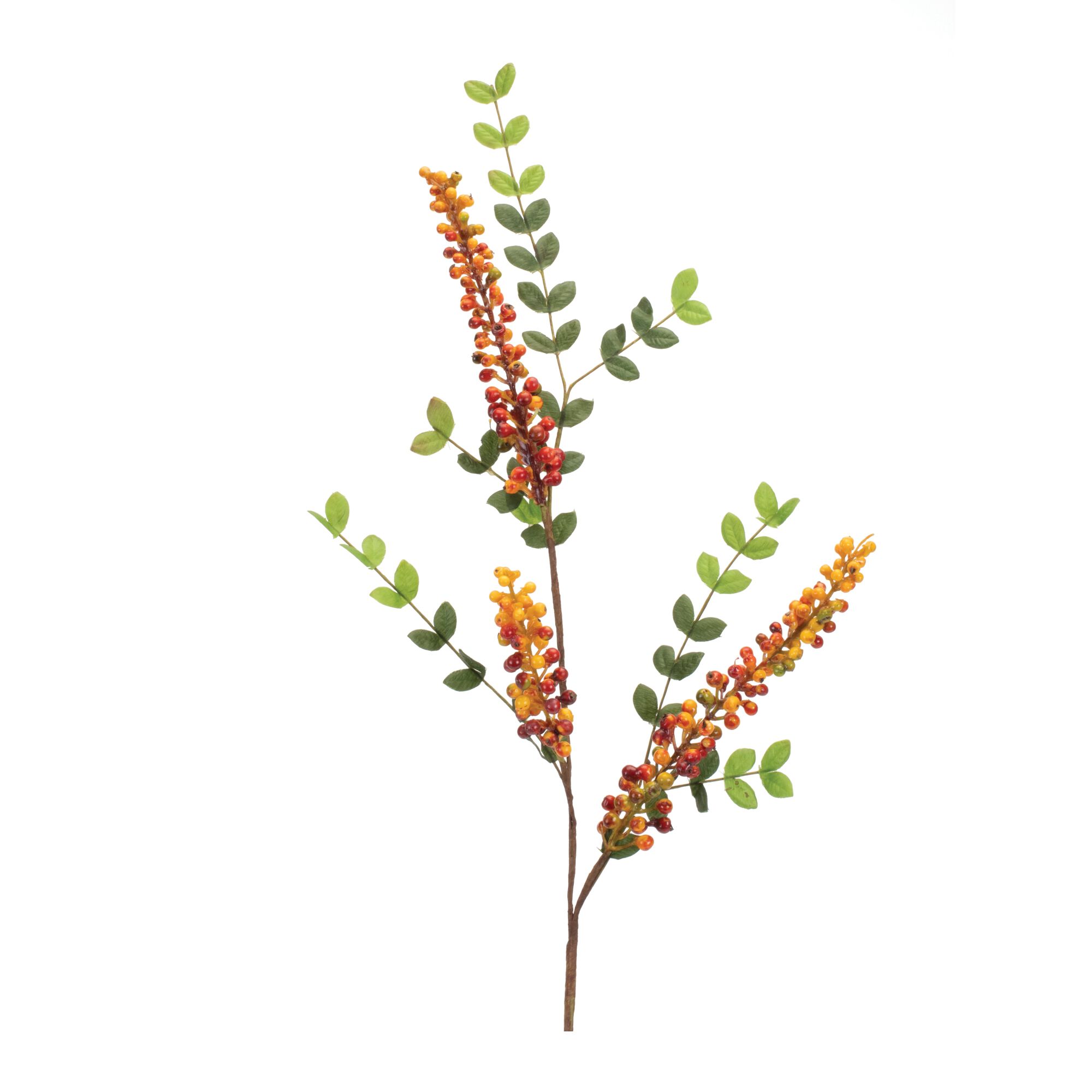 Orange Berry Foliage Spray (Set of 6), RED/ORANGE/GREEN, hi-res image number 0