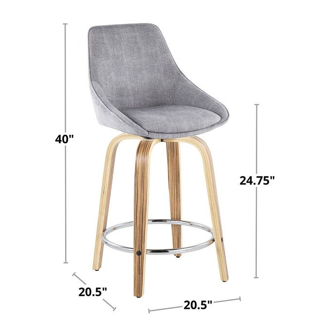 Diana 24 inches Fixed-Height Counter Stool - Set Of 2, , alternate image number null