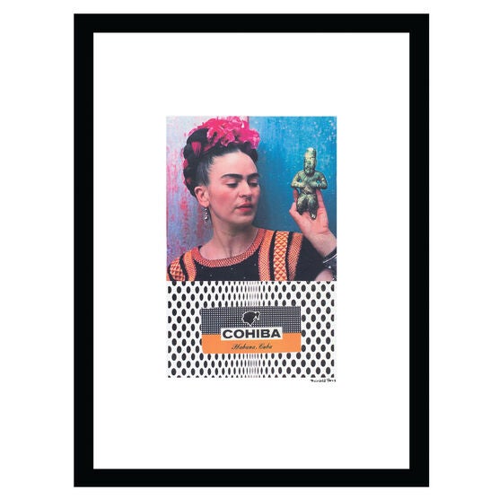 Cohiba Frida Kahlo - Blue / White - 14x18 Framed Print, BLUE WHITE, hi-res image number null