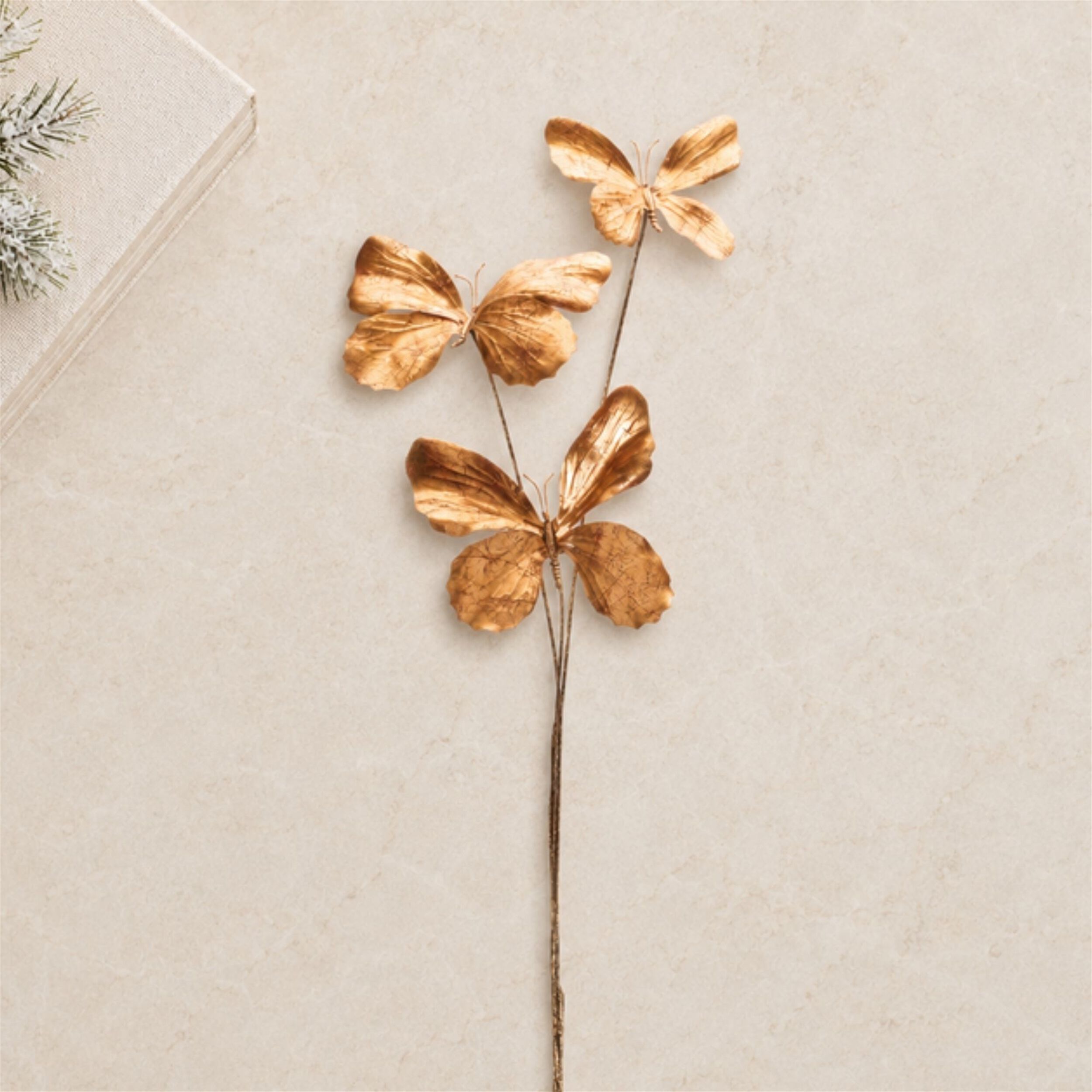 Metallic Butterfly Spray (Set of 6), GOLD, alternate image number 2