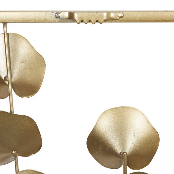 Set Of 2 Gold Metal Floral Wall Decor, , alternate image number null