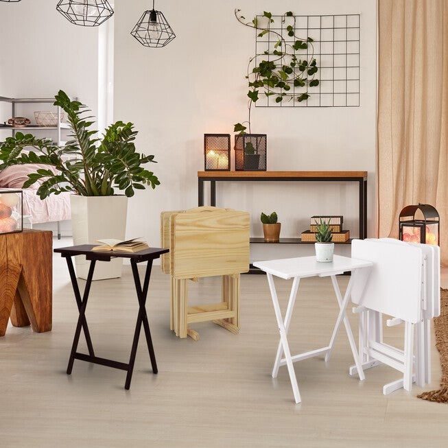 5pcs Tray Table Set-Espresso, , alternate image number 12
