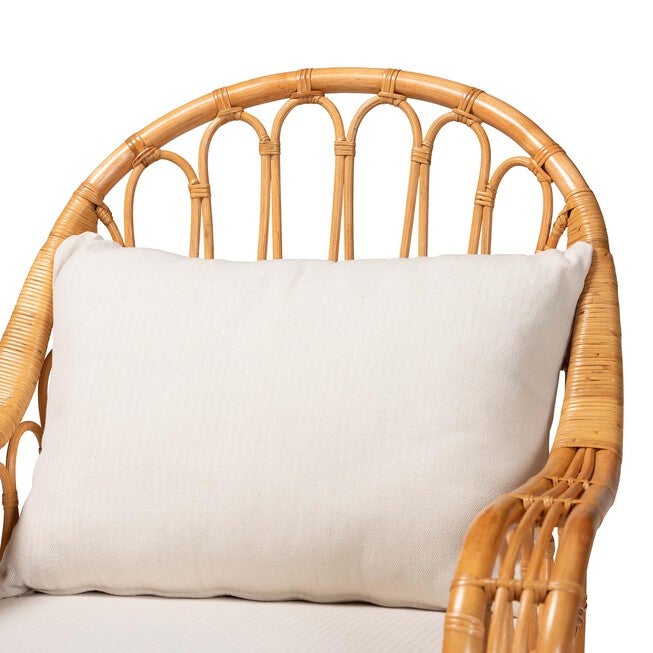 Reina Bohemian Light Honey Rattan Arm Chair, LIGHT, alternate image number null