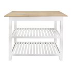 Kitchen Island with Solid Wood Top, , alternate image number null