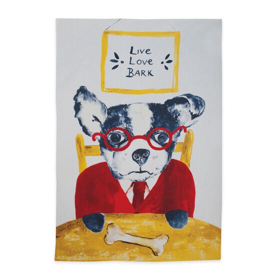 Pet Animal Designer Print Kitchen Dish Towel, Set 2, , alternate image number null