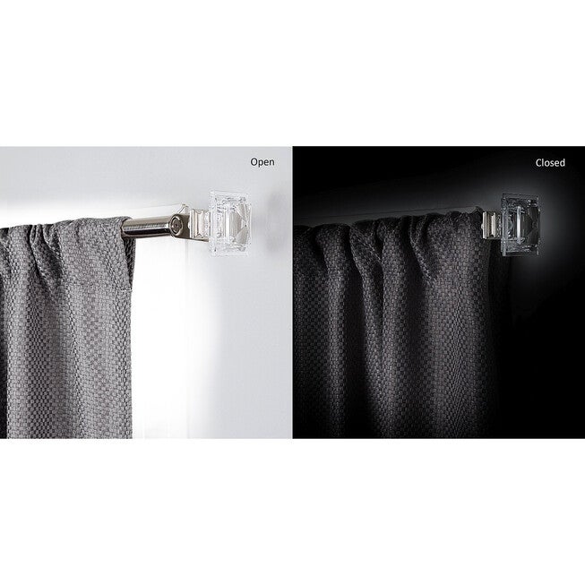 Innovative Decorative Room Darkening Wrap Around Rod & Finial 48-86, , alternate image number null