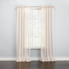 White Red Chery Kitchen Curtains One Pair bh studio sheer voile rod pocket panel