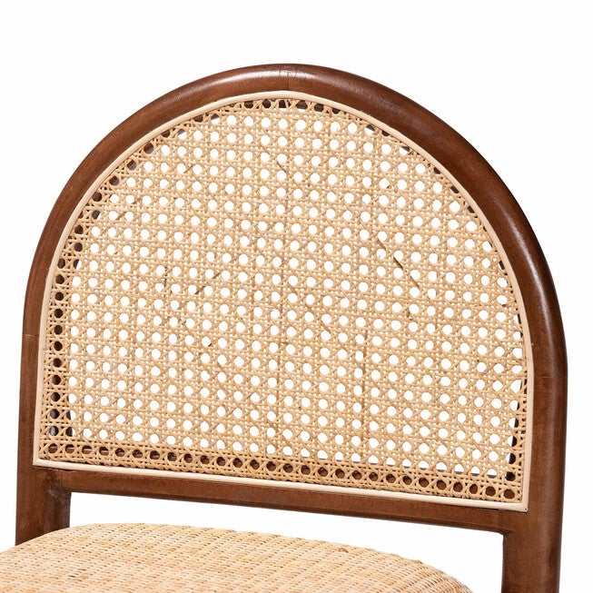 Maryland Modern Bohemian Natural Rattan and Acacia Wood Counter Stool, , alternate image number 10