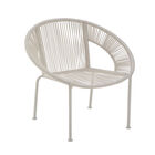 White Metal Contemporary Outdoor Chair, , alternate image number null