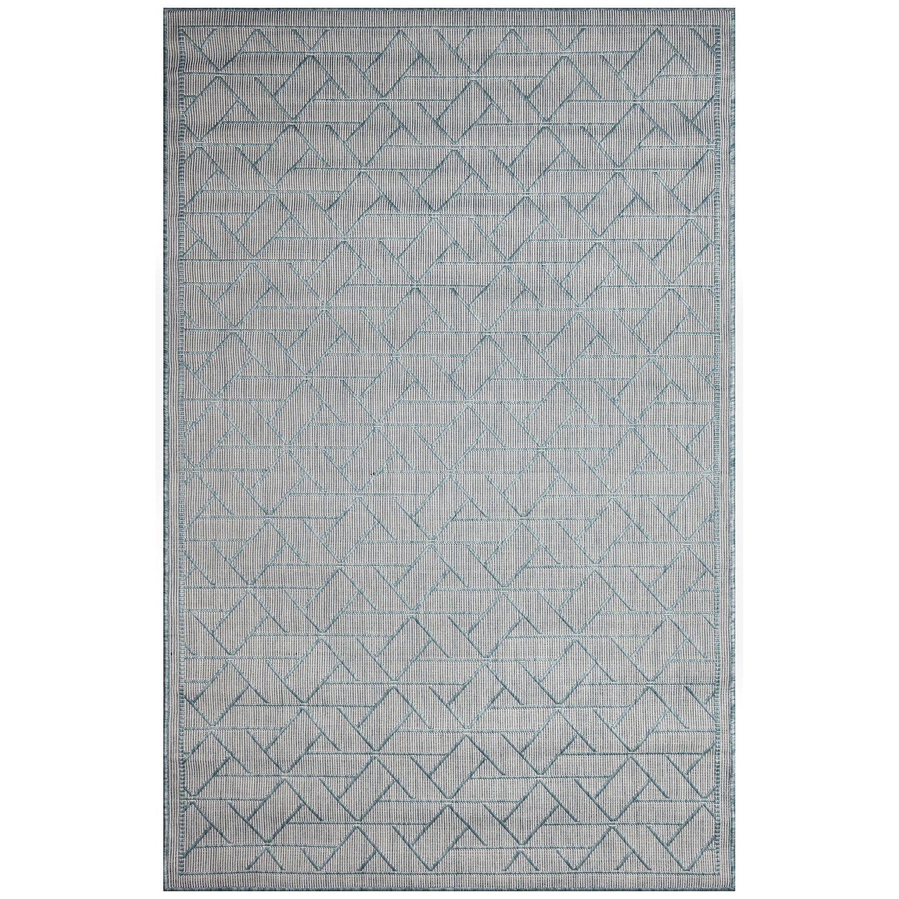 Carmel Pyramid Indoor/Outdoor Area Rug Aqua, AQUA, hi-res image number 0