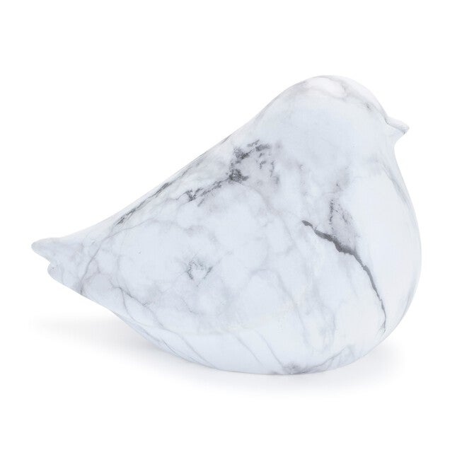Marble Design Bird Shelf Sitter (Set of 2), WHITE/GREY, alternate image number null