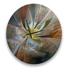 Symmetrical Yellow Fractal Flower Modern Wall Clock, , alternate image number null