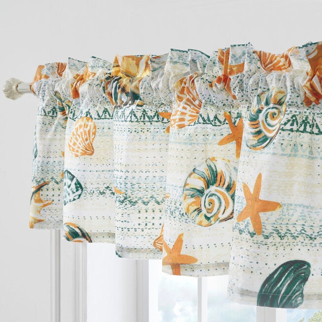 Greenland Home Fashions™ Kona Window Valance Curtains, OCEAN, alternate image number 2