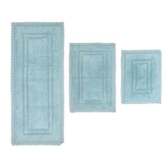 Opulent 3 Piece Bath Rug Collection, AQUA, hi-res image number null