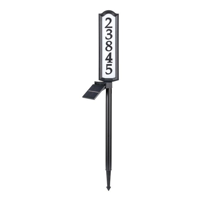 SolarSOLutions™ Aurora Solar LED Address Post, BLACK, hi-res image number 0