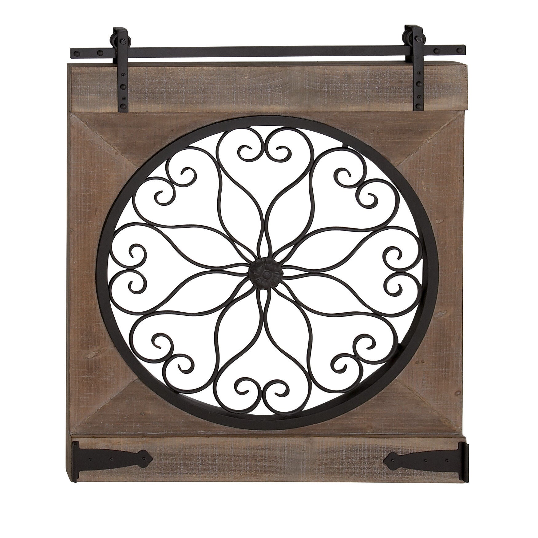 Brown Rustic Ornamental Wood Wall Décor, BROWN, hi-res image number 0