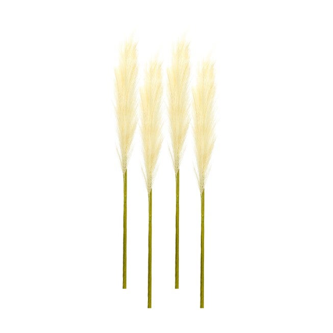 Pampas Spray (Set of 4) 30 inchesH Polyester, BEIGE/GREEN, hi-res image number 0