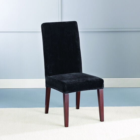 Stretch Plush Short Dining Chair Cover Dining Room Chairs