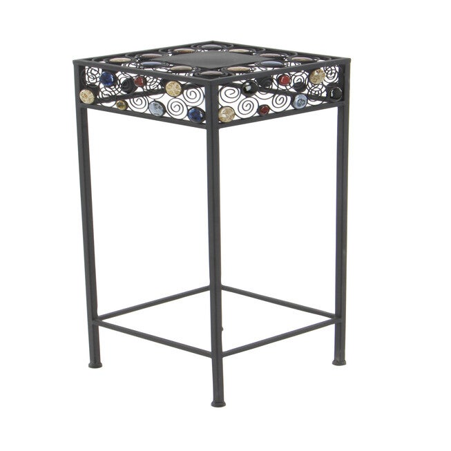 Set Of 3 Black Metal Traditional Plantstand, , on-hover image number 1