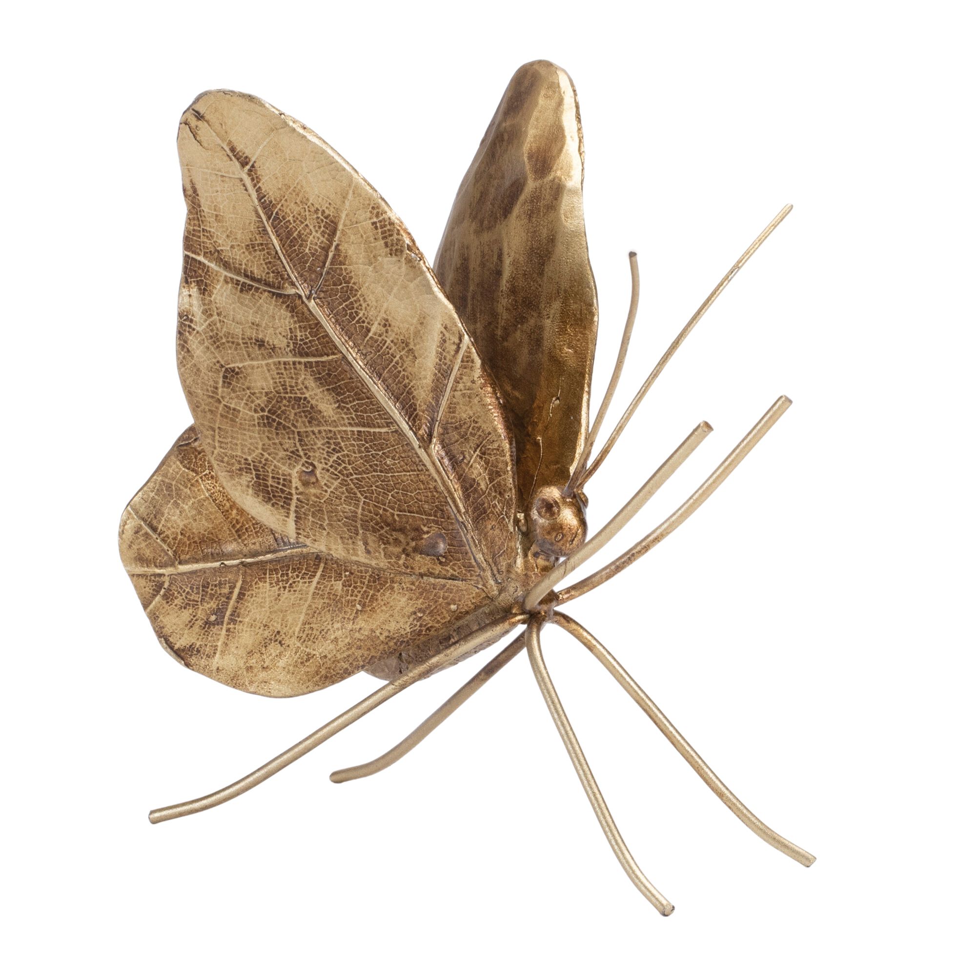 Leaf Butterfly Shelf Sitter (Set of 2), GOLD, alternate image number 1