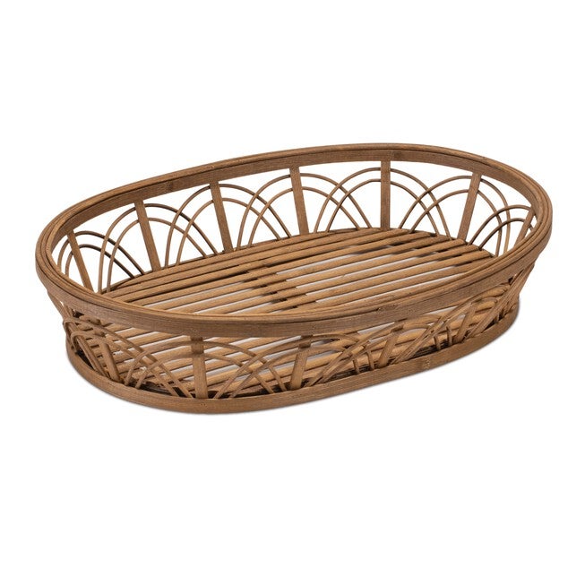 Natral Wooden Tray 18 inchesL, BROWN, hi-res image number 0