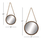 Set Of 2 Brown Metal Rustic Wall Mirrors, , alternate image number null