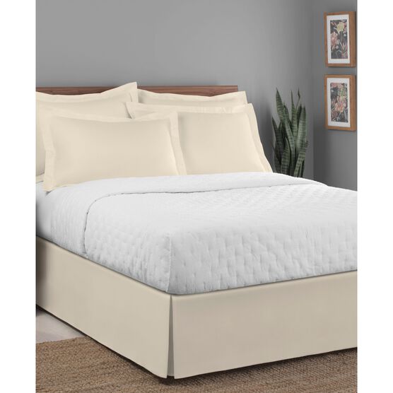 Luxury Hotel Classic Tailored 14" Drop Ivory Bed Skirt, IVORY, hi-res image number null