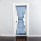 BH Studio Sheer Voile Door Panel With Tiebacks, SMOKE BLUE, hi-res image number null
