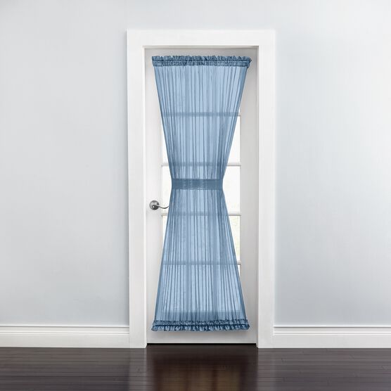 BH Studio Sheer Voile Door Panel With Tiebacks, SMOKE BLUE, hi-res image number null