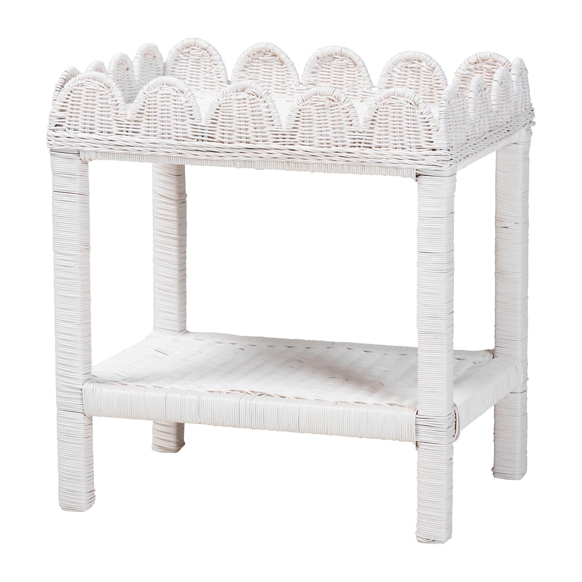 Sumana Natural Rattan Side Table, WHITE, alternate image number 1