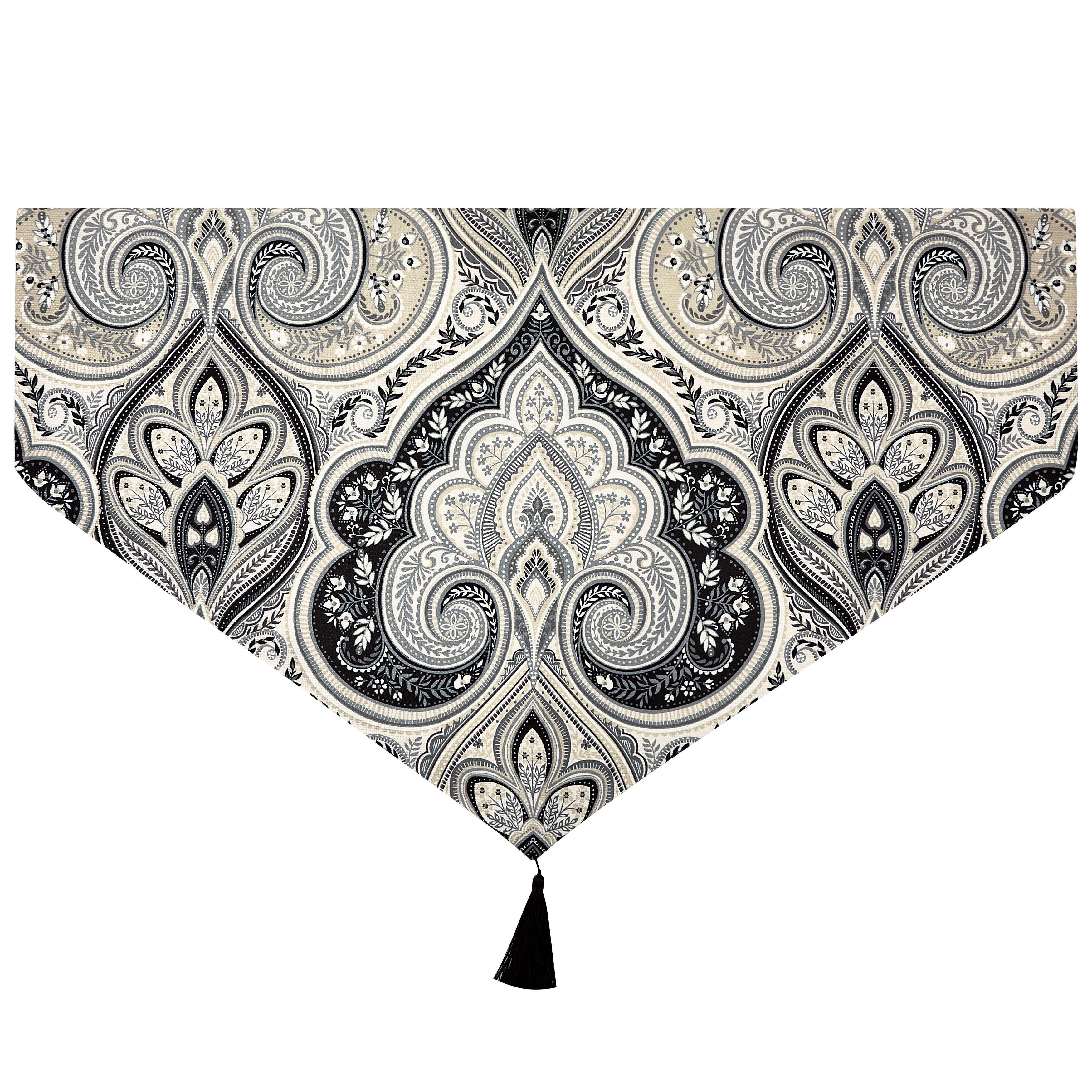 Messina Window Ascot Valance, BLACK, alternate image number 3