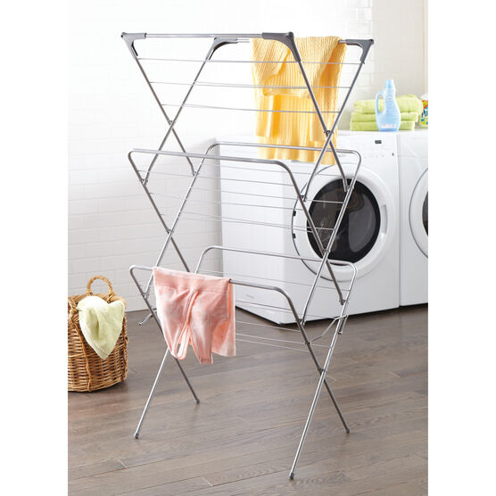 Folding Drying Rack, SILVER, hi-res image number null