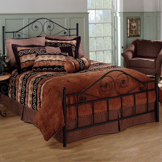 Full Bed with Bed Frame, 76 inchesLx54½"Wx51 inchesH, BLACK, hi-res image number null