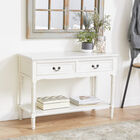 Cream Traditional Wood Console Table, 29 x 40, , alternate image number null