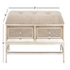 Beige Linen and Metal Contemporary Bench, 19x43x16, , alternate image number null