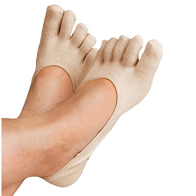 Toe Socks With Gel Infused Heel Wellness, , alternate image number null