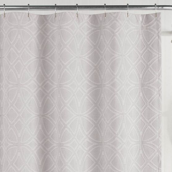 Bogart European Matelassé Shower, White Matelasse Shower Curtain 84